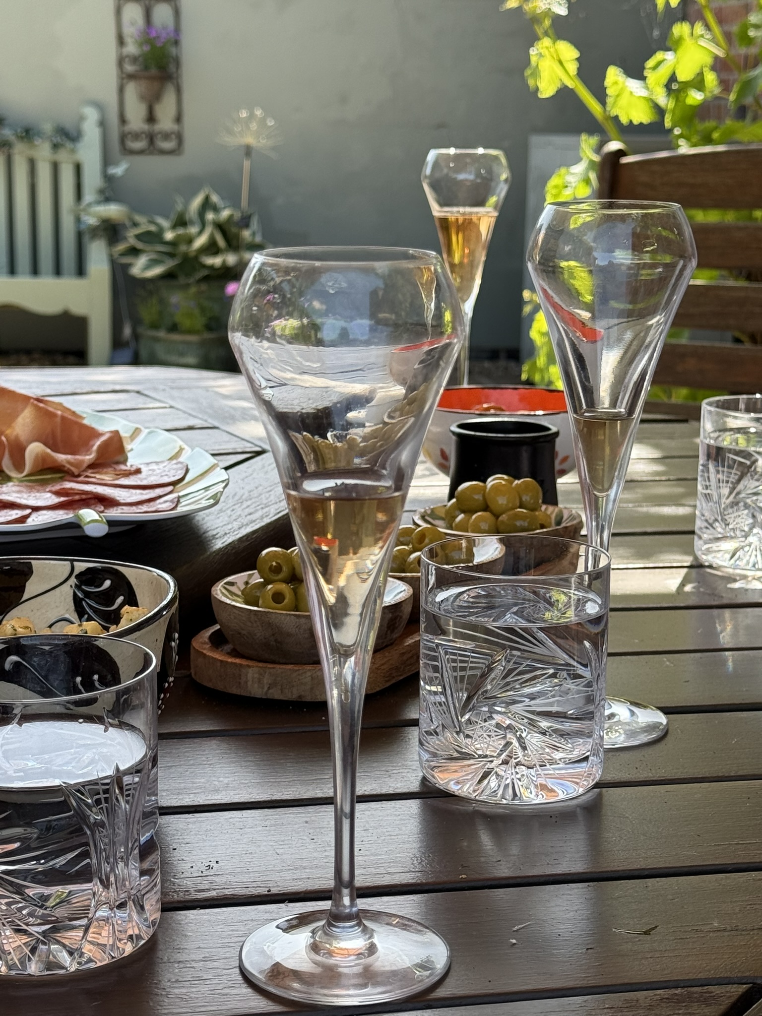 Our sparkling rosé on a table